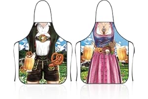 SUWIWKKOA Schürze Kochschürze Lustige Grillschürze für Männe Damen Verstellbare Küchenschürze Grillschürze,Oktoberfest Schürze Apron Werkenschürze Malschürze Paare Kochschürze Schürze für Gartenarbeit