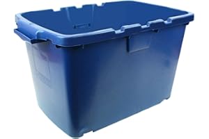 All-Green Coral 55 Litre Blue Outdoor Kerbside Waste Recycling Box/Storage Box - LID COMBINATION OPTION AVAILABLE (Blue Box)