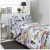 COTTON ARTean Children's Reversible Duvet Cover for 90 x 190/200 cm Bed + 1 | Includes 2 pieces: F. Duvet 150 x 220 + 1 Pillo