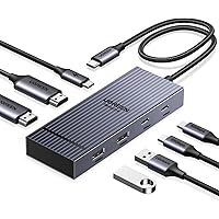UGREEN Revodok Pro 207 Docking Station Hub USB C Dual HDMI 4K 60Hz PD 100W 7 en 1 Station Accueil Adaptateur Multiports USB 2