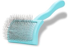 Chris Christensen Big G Dog Slicker Brush for Dogs (Goldendoodles, Labradoodles, Poodles), Groom Like a Professional, Fluff Detangle Style, Saves Time Energy, Teal, Medium