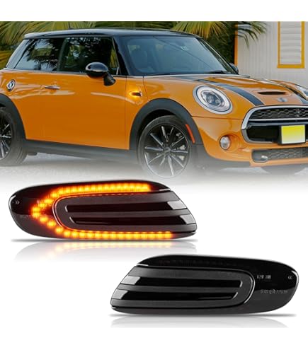 Set di indicatori di direzione laterali LED - compatibile con Mini F55 5-porte / F56 3-porte / F57 Cabrio - Grigio - incl. luci dinamiche