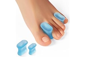 Welnove Séparateurs d'orteils en Gel - Espaceurs d'orteils - Paquet de 12 - coussinets d'orteil pour redresser les orteils qui se chevauchent, les oignons, les callosités