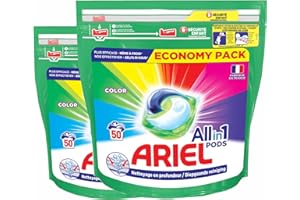 Ariel Pods detergente all-in-1 Color Color – 2 x 50 lavaggi – Confezione risparmio