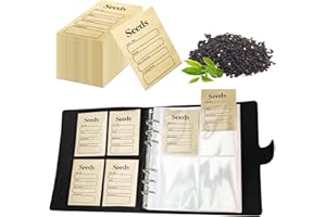 CANIPHA 100Pcs Umschläge zur Saatgutaufbewahrung, Wiederverschließbare selbstdichtende Saatgut Organizer Saatgut Saver Pakete Storage Box Umschläge Organisation Binder Saatgut Sammeln Vorlage