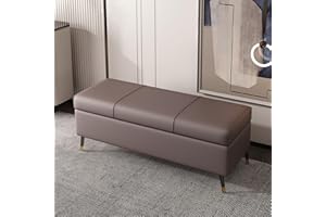 TPNJ Banco de dormitorio con almacenamiento, taburete de salón, silla de maquillaje, banco de almacenamiento de dormitorio, banco pie de cama, banco recibidor, banco de entrada, baul almacenaje madera ( Co