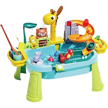 Piscine Gonflable Pour Poupées BESTonZON - Table D'eau Et Bac à Sable - PVC Bleu - Jeu D'été Imaginatif Pour Enfants
