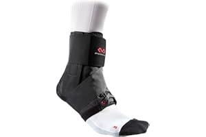 Mcdavid Orteza na kostkę, unisex, dla dorosłych, sznurowane wsparcie kostki, zapobiega urazom kostek lub regeneruje je, rękaw kompresyjny, regulowany (195R)