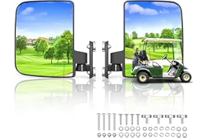 Miroir de Golf AnTom avec Fort Magnétisme - Universel pour Voitures de Club, Installation Sans Perçage, Convient aux Voitures de Golf, Véhicules Tout-Terrain, Chariots Élévateurs et Tracteurs