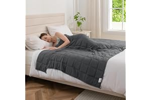 Good Nite Koc obciążeniowy dla dorosłych, terapia stresowa, koc o dużej wadze, dla spokojnych zmysłów (szary, 8 kg, 150 x 200 cm)