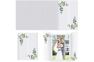 FADBUDS 50 PCS Pre-Folded Vellum Jackets for Invitations, 5 x 7 inch Vellum Paper Wrap Jackets for Wedding Baby Shower Birthday Housewarming Party DIY Photos Postcards Scrapbook Envelopes Gift (Green)