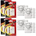 Window Door Entry Alarm System (MC06-1) - Pack of 4 - Magnetic Sensor and Loud Sound Siren, Anti Theft System for Home & Office