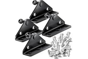 ‎VEPAGOO Vepagoo 10MM Kugelbolzen Halterungen für Gasdruckdämpfer - 4 Stück Breit Montagesatz für Gasfeder, Stützen, Federbein, Lift Support - Schwarz