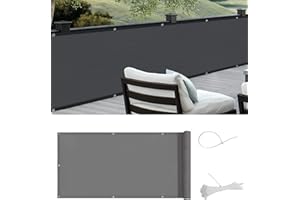 COOL AREA Frangivista per Balcone in PES, Impermeabile Anti-UV Recinzione Copertura per Balcone Giardino,100x500cm,Antracite