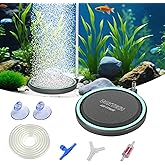 boxtech Air Stone Kit for Aquarium, 2.0 (50 mm) | Nano Oxygen Diffuser Disc for Ultrafine Bubbles, Aerator Stone, Quiet Air O