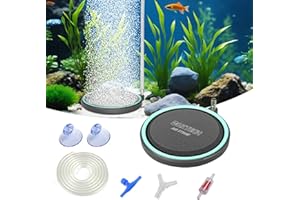 boxtech Aquarium-Nano-Luftstein,Aquarien Ausströmer Sandplatte Set,Aquarium Diffusor für gelösten Sauerstoff Belüfter Stein(50 MM)