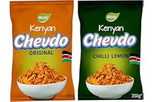 C&R Bharti Ben Wots Kenyan Chevdo Chevda Snack Mix (Original and Chilli Lemon)