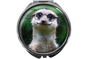 metALUm Pillendose mit Spiegel rund Metall 3 Fächer ERDMÄNNCHEN #1012