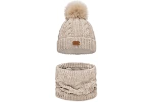 Alur mössa för barn, unisex-mössa och halsduk i set, stickad vintermössa med tofs, varm, elastisk och elegant, ekologisk tofsmössa av mjukt garn, snygg och varm