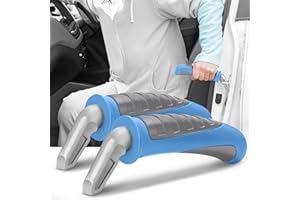 NINEMAX Car Door Handle for Disabled 2 Pack,Car Handle Mobility Aid to Help Getting Out of Car,Assistance Handle for Car for Elderly and Handicapped(Light Blue/Grey)