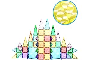 PicassoTiles 60 pezzi Blocco da costruzione magnetico Mini serie di diamanti Formato da viaggio Set di giocattoli da costruzione magnetici On-The-Go Kit di apprendimento STEM Kit da gioco educativo