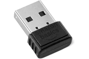 Amazon Basics Adaptador USB Bluetooth 5.4 para PC, Receptor USB para ratón Bluetooth, Teclado, Ordenador portátil, Compatible con Windows 11/10/8.1