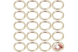 AISHOW Runde Karabiner 33mm Runde Karabinerhaken 30 Stück Ring Karabiner Gold Zinklegierung Runde Snap Ring Sprung Ringe für Bastelarbeiten und Taschenzubehör