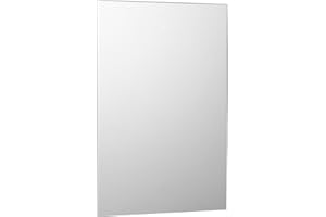 W WATERSTONE MIRRORS & FRAMES Waterstone ® Plain Frameless Glass Bathroom Mirror Fittings Not Included (40 x 50cm Rectangle)