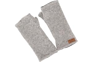 GURU SHOP Handgestrickte Pulswärmer, Handstulpen, Pulswärmer aus Nepal, Armstulpen, Herren/Damen, Schwarz, Wolle, Size:One Size