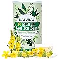 VitalForest Mullein Tea Bags - 60 Count Lung Support Herbal Tea For Respiratory Wellness