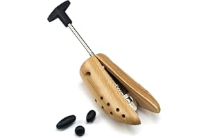 Cathcart Elliot Professional Deluxe Beech Wood Shoe Stretcher (single item) with Metal mechanism Narrow to Wide