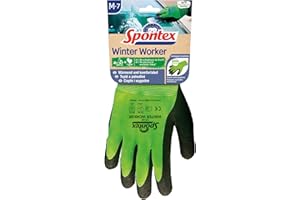 ‎SPONTEX Spontex Winter Worker Arbeitshandschuh, für grobe Arbeiten bei Kälte, aus recycelten PET-Flaschen, Größe M, 1 Paar, Farbe nicht frei wählbar