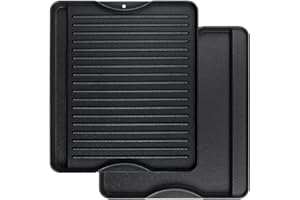 Denmay 40cm x 34cm grilles en fonte réversible double face pour tous les poêles de camp chef, 1 PAQUET