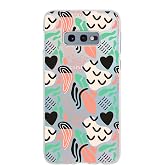 PrintiFy Samsung Galaxy S10E ile Uyumlu Kapak Memphis Desen - 1 Tasarımlı 1mm Fit Şeffaf Silikon Kılıf
