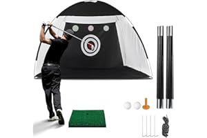 ‎OFCASA OFCASA 10x7ft Golf Übungsnetz mit Rasen, Faltbares Golf Portable Golfnetz for Garten Indoor Outdoor, Golf-Übungs-Schlagnetze für Hinterhof für drinnen/draußen/Hinterhof