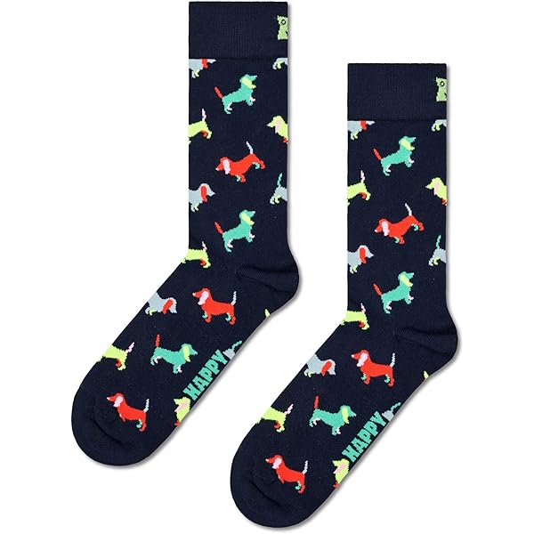 Happy Socks Kleurrijke en Leuke Sokken 2-Pack Classic Dog Socks Maat 41-46