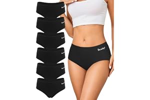 Desanlapi Underbyxor dam bomull 6-pack brasilianska trosor underkläder kvinnor andas trosor hipster flerpack bomull underkläder mjuka höfttrosor trosor S-XL