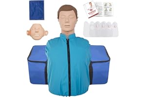 YONGYUN Manichino Rianimazione Per Adulti A Mezzo Corpo, Manichino Primo Soccorso Rcp Kit, Manichino Professionale Per Addestramento Modello Didattico