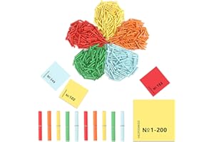 BEIMEIII 200 Stück Tombola Set Gewinnlose 1-200 Lose Treffer Tombola Tombola Lose Gewinn Röllchenlose Bunt Gemischt Gewinnlose Nummeriert für Vereinsfest Party und Freizeit Alljährliche Tombola