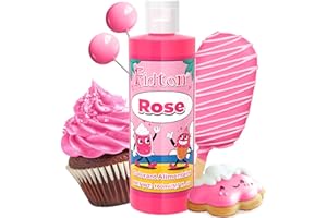 Colorant Alimentaire 160ml - Fidton Colorants Alimentaires Hautement Concentré de Grande Capacité pour la Décoration de Gâteaux, Colorant Alimentaire Liquide pour Fondant, Macarons, Muffins - Rose