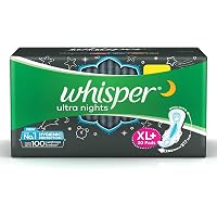Whisper Ultra Night Sanitary Pads for Women, XL+ 30 Napkins