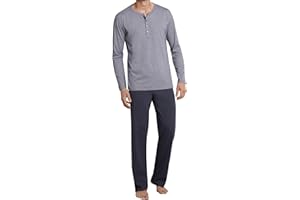 Schiesser Herren Schlafanzug lang mit Bündchen - Nightwear Set