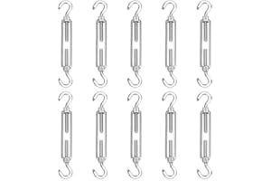 Elepl M5 Tendeur Cable Inox Tendeur 10 Pièces Fil a Linge 304 Inoxydable Crochet Tendeur Réglable Crochet de Ridoir pour Corde Acier Cable Fil à Linge L'antenne