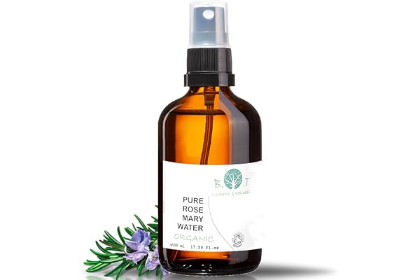 L'eau de Romarin 500 ml Stimule et Renforce la Croissance des Cheveux, Lutte contre les Pellicules et la Chute des Cheveux. Tonique Nettoyant Visage Peaux Grasses