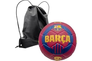 MS MÓVIL SHOP Balón Fútbol FC Barcelona -Temporada 24/25 con Estampado Blaugrana 100% Culer, azul y rojo Barça 1899 - Talla 5 Escudo - Producto Oficial + Mochila Negra Para Verano, Playa, Piscina, Campo