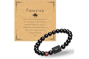Yanmucy Mens Bracelets Constellation Tiger-Eye Bracelet for Men Women Beads Bracelet Gifts for Him to My Man Bracelet Birthday Present Valentines Day Gift for Boyfriends Husband