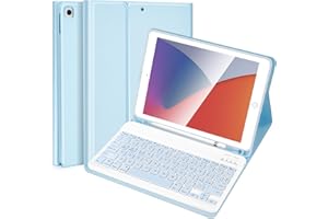 ANICEMOON Lively Life Custodia con Tastiera per iPad 10.2" 9a/8a/7a Gen(2021/2020/2019),iPad Air 3 10.5" 2019, iPad Pro 10.5" 2017, Tastiera Bluetooth Wireless Rimovibile - Layout Italiana - Verde Scuro