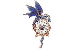 Cutywood 3D Puzzles for Adults-Blue Dragon Clock with Functional Timepiece, 3D Wood Puzzle (9.5 * 16.4in), Animal 3D Jigsaw Puzzles Desk/Wall Art Home Decor/Gifts for Friends/Family Game Night
