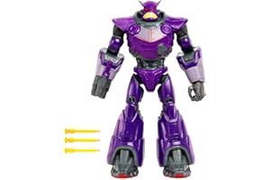 DISNEY PIXAR LIGHTYEAR Disney Pixar Buzz Astral Zurg – Atak blasterem Figurka (34,5 cm) z 11 punktami zgięcia, światełkami, dźwiękami i pociskami do blastera, dla dzieci od 4 roku życia, HJJ29