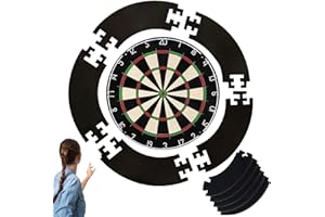 qhklew Dart Catchring Surround, 5 Teiliger Dartscheiben Einfassung, Dartscheibe Schutzring, Einfache Montage für Zuhause & Outdoor, Verhindern WandschäDen mit Der Dartscheibe Surround Ring